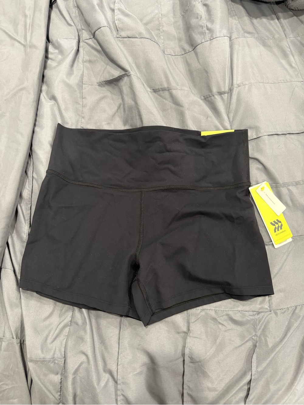 all in motion black athletic biker shorts